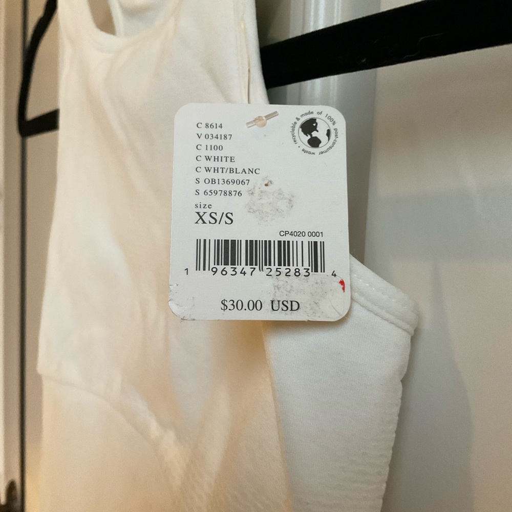 NWT FREE PEOPLE FP Movement Women's Every Single Time Bra in white - Picture 4 of 4